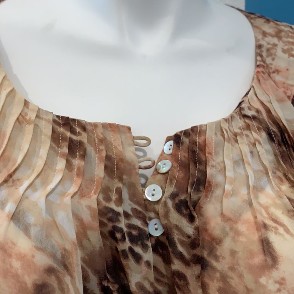 Chico’s Print, Button Sleeve, Floaty Summertime B… - image 3